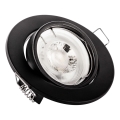 Luminaria empotrada para techo 1xGU10/MR16/10W/230V, Ø 9 cm, negra