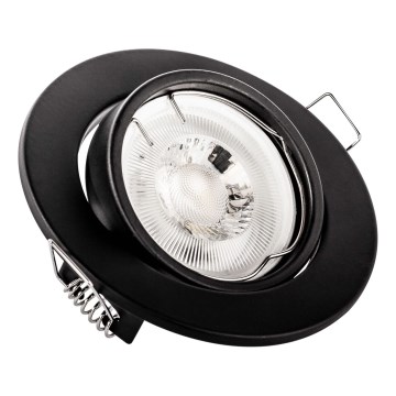 Luminaria empotrada para techo 1xGU10/MR16/10W/230V, Ø 9 cm, negra