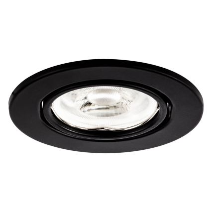 Luminaria empotrada para techo 1xGU10/MR16/10W/230V, Ø 9 cm, negra