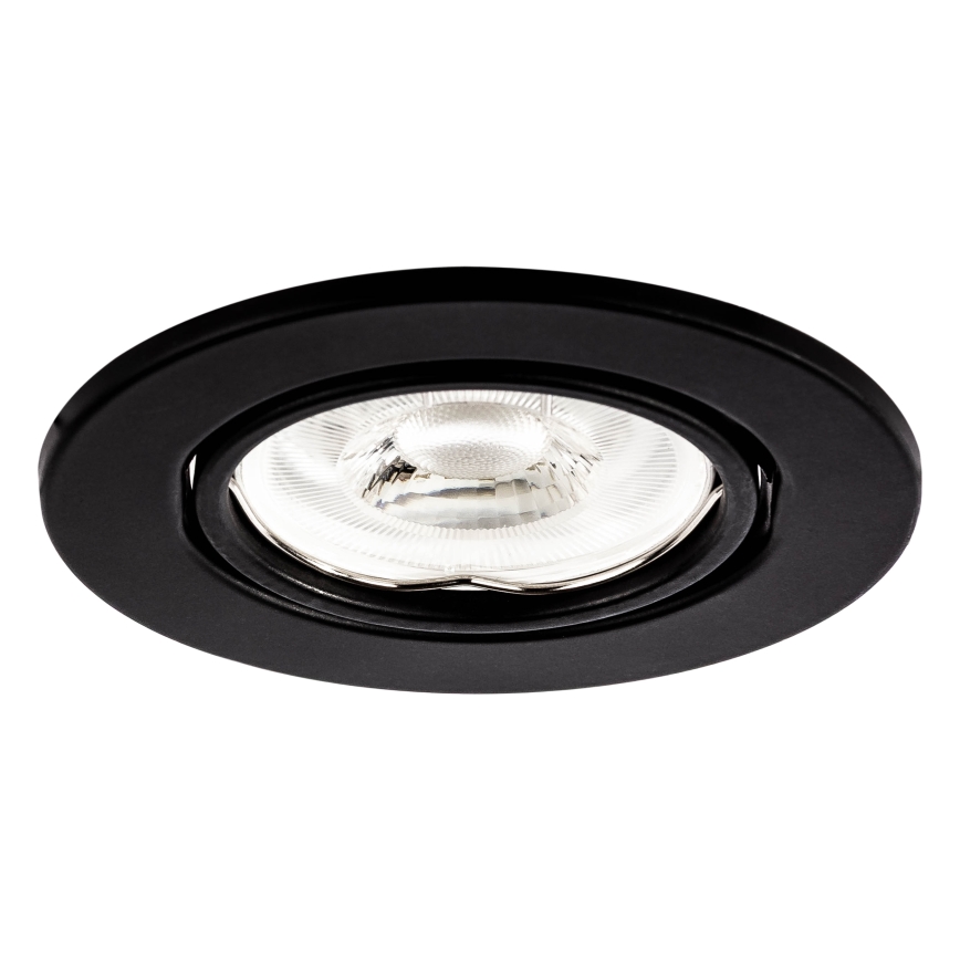 Luminaria empotrada para techo 1xGU10/MR16/10W/230V, Ø 9 cm, negra