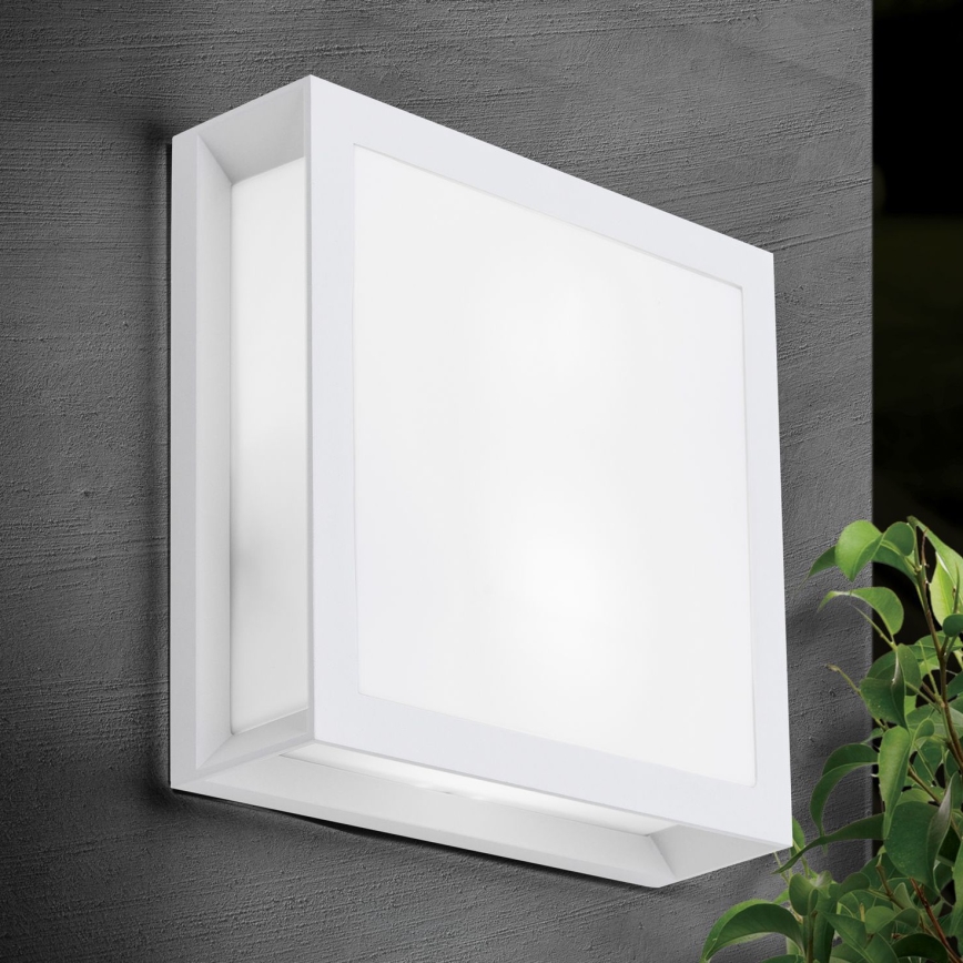 Luminaria exterior HENRY 2xE27/15W/230V IP44 blanca