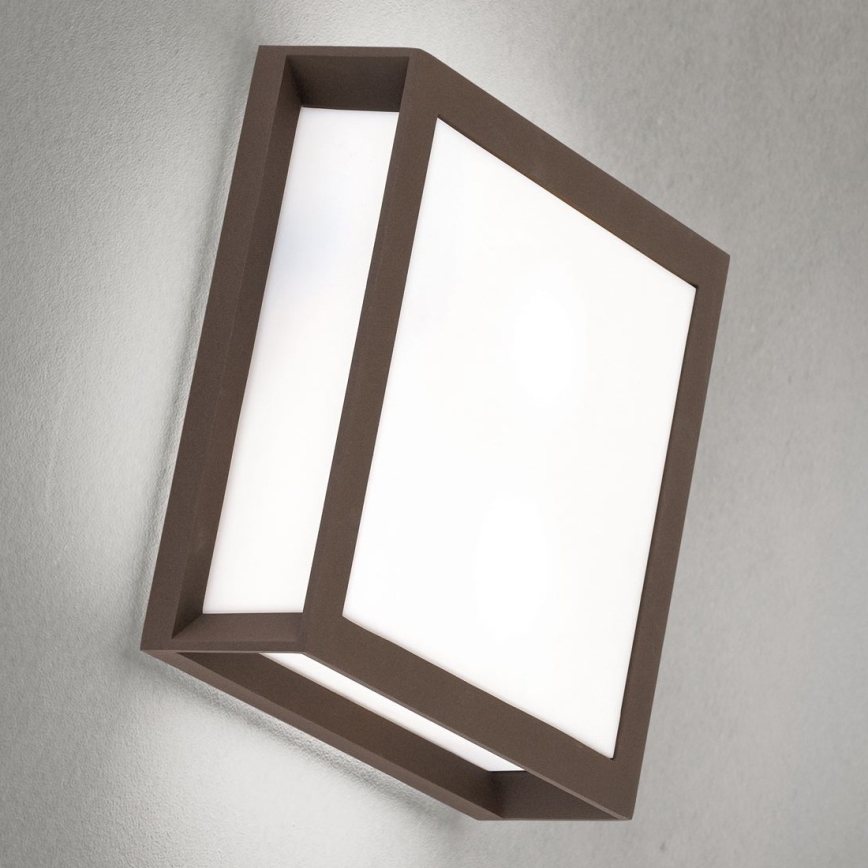 Luminaria exterior HENRY 2xE27/15W/230V IP44 marrón