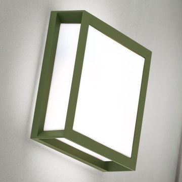 Luminaria exterior HENRY 2xE27/15W/230V IP44 verde