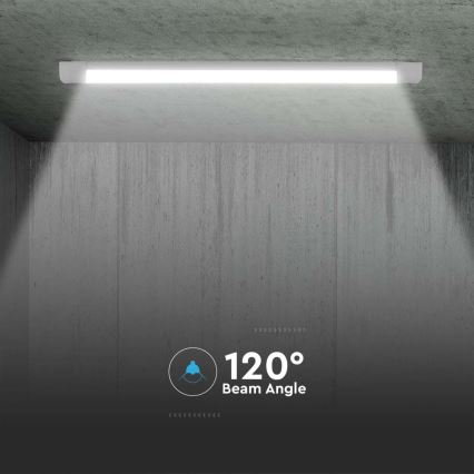 Luminaria LED bajo mueble, 40 W, 230 V, 3000 K, 116 cm
