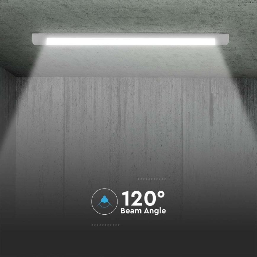 Luminaria LED bajo mueble, 40 W, 230 V, 3000 K, 116 cm