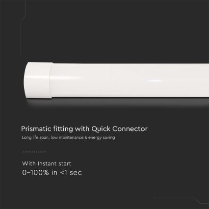 Luminaria LED bajo mueble, 40 W, 230 V, 3000 K, 116 cm