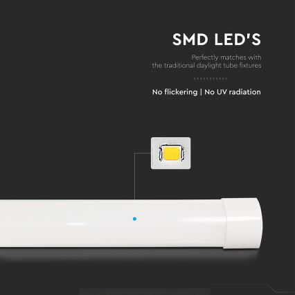 Luminaria LED bajo mueble, 40 W, 230 V, 3000 K, 116 cm