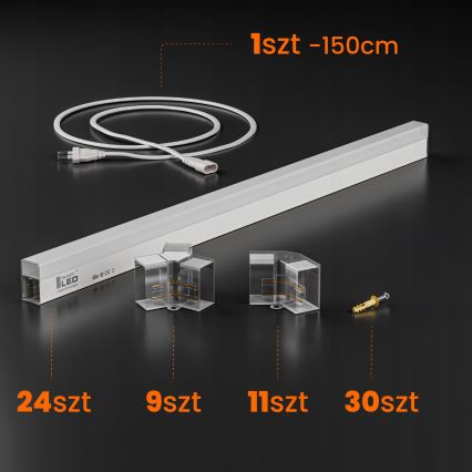 Luminaria de techo LED HEXAGON LED/192W/85-265V 6500K 298x209 cm CRI 90 IP54 blanco