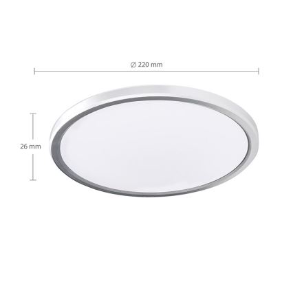 Lámpara de techo LED para baño ACATE LED/18W/230V 3000/4000/6000K Ø 22 cm IP54
