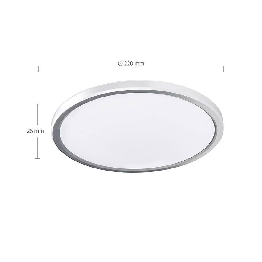 Lámpara de techo LED para baño ACATE LED/18W/230V 3000/4000/6000K Ø 22 cm IP54