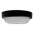 Luminaria LED de techo para exterior, 8W/230V, 4200K, diámetro 14 cm, IP64, negra