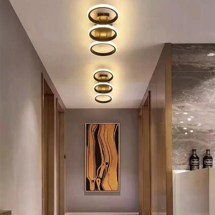 Lámpara de techo LED regulable 30W/230V 3000-6500K negra, Wi-Fi Tuya + mando a distancia