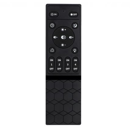 Lámpara de techo LED regulable 30W/230V 3000-6500K negra, Wi-Fi Tuya + mando a distancia