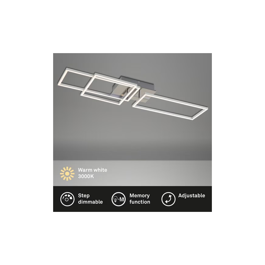 Luminaria LED de techo regulable LED/42W/230V 3000K cromo mate