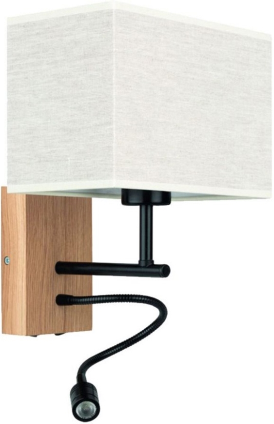 Luminaria LED flexible BOHO 1xE27/25W + LED/1W/230V roble