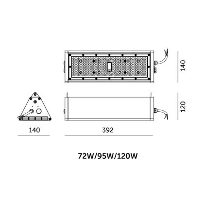 Luminaria técnica industrial LED regulable NICO HIGHBAY LED/72/95/120W/230V 3000/4000/6000K IP65
