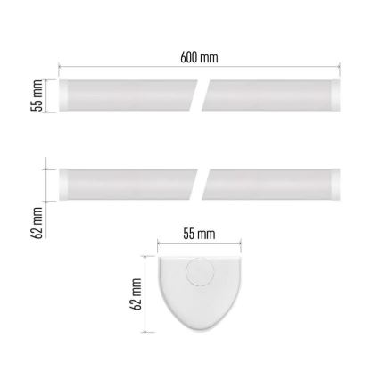 Luminaria LED para bajo mueble 20W/230V 4000K 60 cm