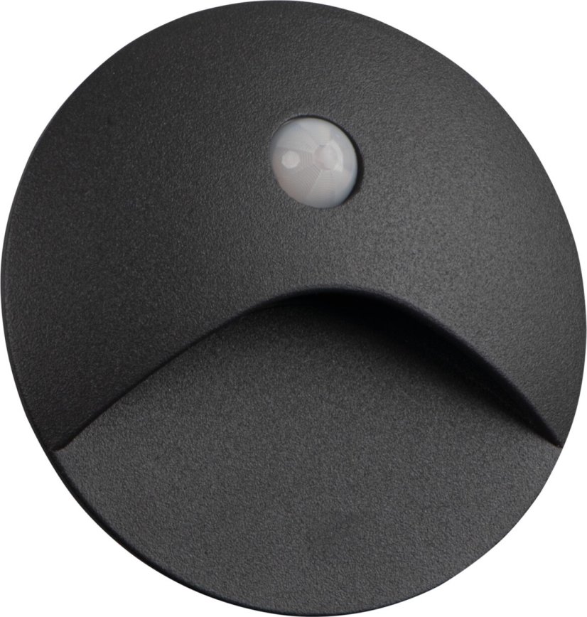 Luminaria LED para escalera con sensor de movimiento y crepúsculo EXIN LED/2,5W/230V 4000K IP65 antracita redonda