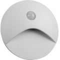 Luminaria LED para escalera con sensor de movimiento y de crepúsculo EXIN LED/2,5W/230V 3000K IP65 blanca redonda