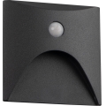 Luminaria LED para escalera con sensor de movimiento y detector de crepúsculo EXIN LED/2,5W/230V 3000K IP65 antracita cuadrada