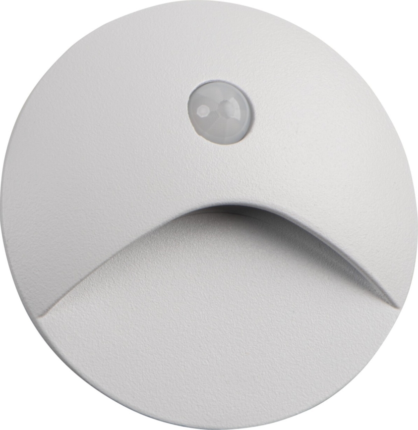 Luminaria LED para escalera con sensor de movimiento y sensor crepuscular EXIN LED/2,5W/230V 4000K IP65 blanca redonda