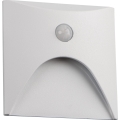 Luminaria LED para escalera EXIN con sensor de movimiento y crepuscular LED/2,5W/230V 4000K IP65 blanca cuadrada