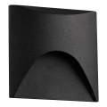 Luminaria LED para escalera EXIN LED/2,5W/230V 3000K IP65 negra, cuadrada