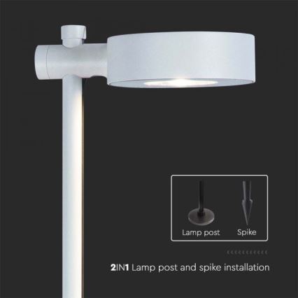 Luminaria LED para exterior LED/7W/230V 3000K IP65 blanca 102 cm