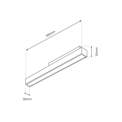 Luminaria LED para sistema de carril MAGNETIC TRACK 1xLED/12W/48V