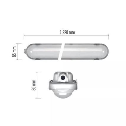 Luminaria técnica LED regulable con módulo de emergencia EMERGENCY LED/24/29/34/38W/230V 4000/6500K 122 cm IP66