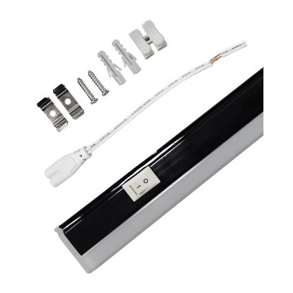 Luminaria LED TUBE para montaje bajo mueble, 18 W/230 V, 120 cm, negro