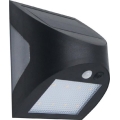 Luminaria solar de pared con sensor LED/3W/3,7V 3000/4000K 1200 mAh IP54 negra