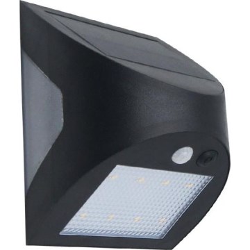 Luminaria solar de pared con sensor LED/3W/3,7V 3000/4000K 1200 mAh IP54 negra