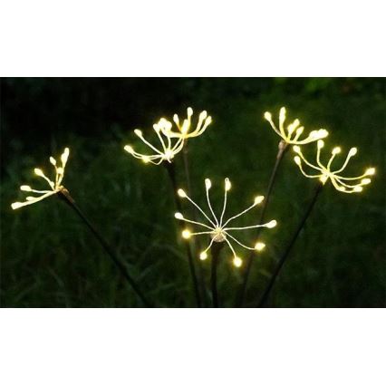 Luminaria solar decorativa LED con sensor LED/1,2V 3000K 73 cm 600 mAh IP44