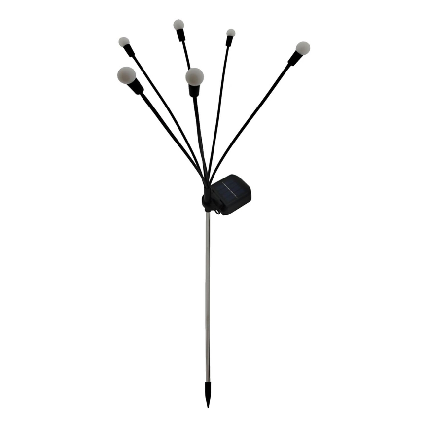 Luminaria solar LED 6xLED/1,2V 300 mAh IP44 negra