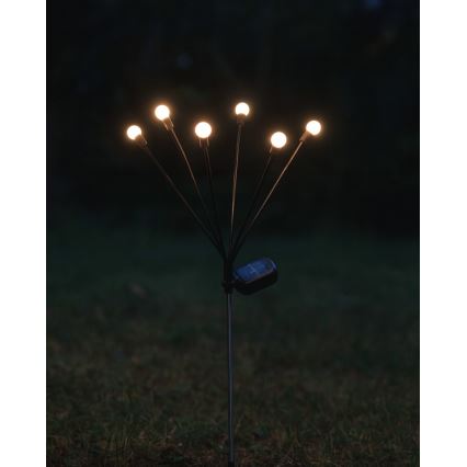 Luminaria solar LED 6xLED/1,2V 300 mAh IP44 negra