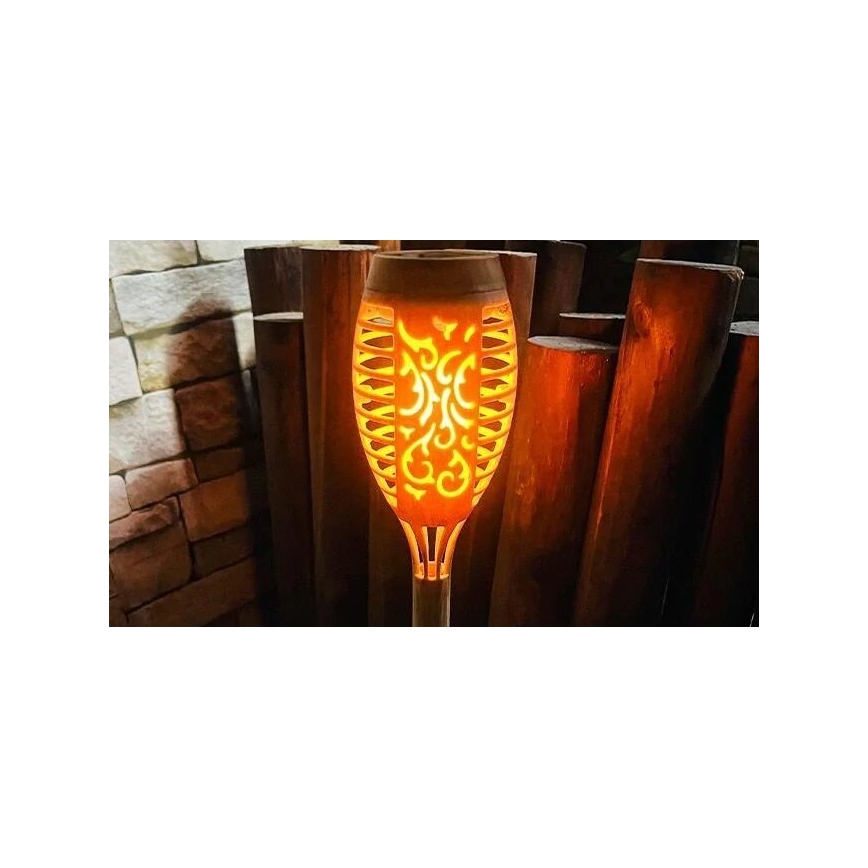 Lámpara solar LED MINISPARK BAMBOO LED/1,8W/5,5V IP44 600 mAh beige
