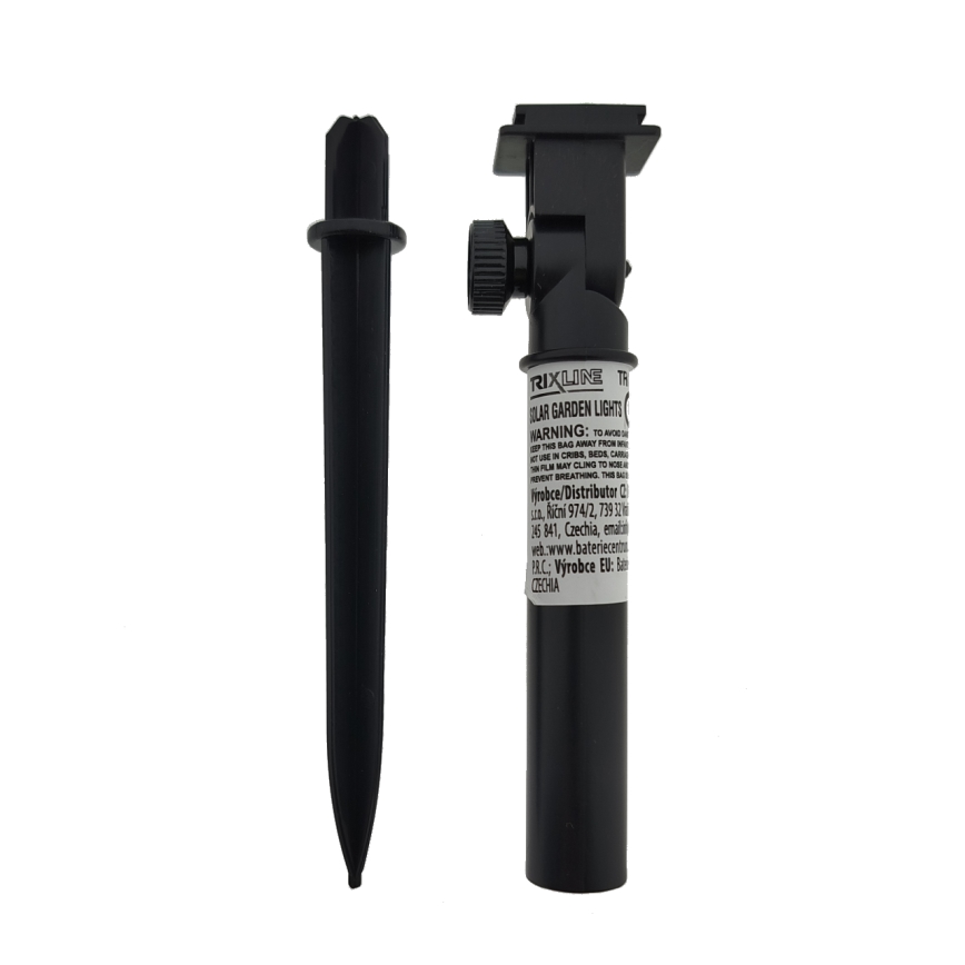 Luminaria solar LED RGB 10 LEDs/1,2 V 300 mAh IP44 negro