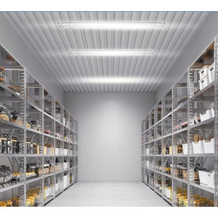 Luminaria técnica fluorescente LED T8 2xG13/20W/230V 6500K 120 cm IP65 blanca