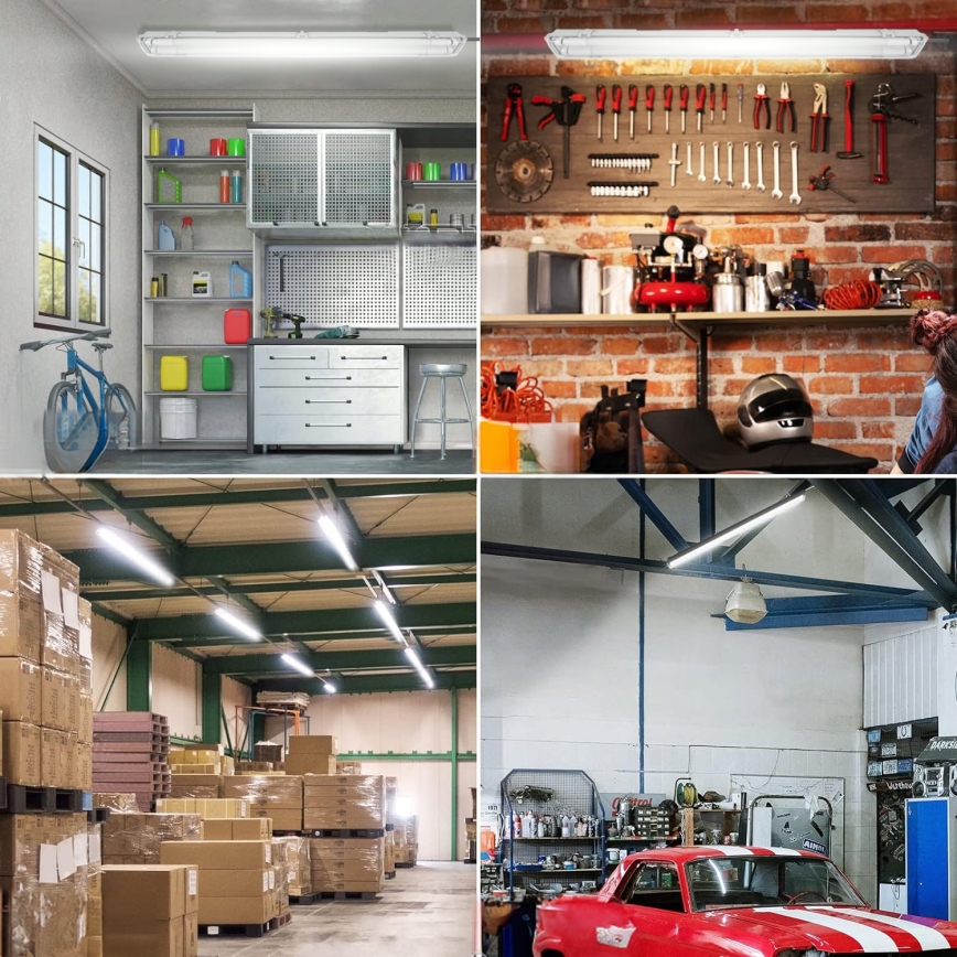 Luminaria técnica fluorescente LED T8 2xG13/20W/230V 6500K 120 cm IP65 blanca