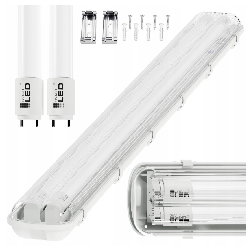 Luminaria técnica fluorescente LED T8 2xG13/20W/230V 6500K 120 cm IP65 blanca