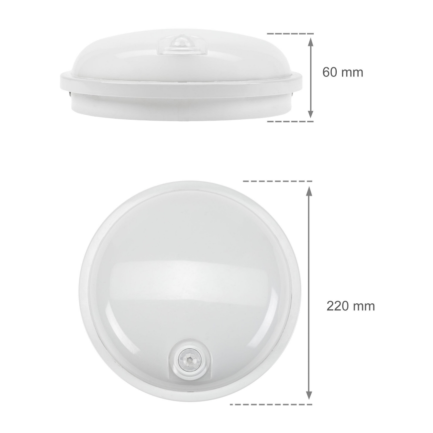 Luminaria técnica LED con sensor PIR LED/20W/230V IP54