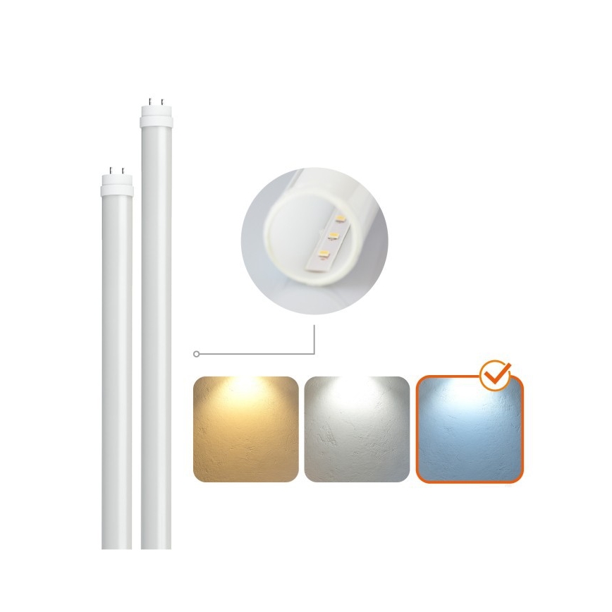 Luminaria técnica LED para tubos T8, 2x G13 / 18 W / 230 V / 6500 K / IP65 / 127 cm