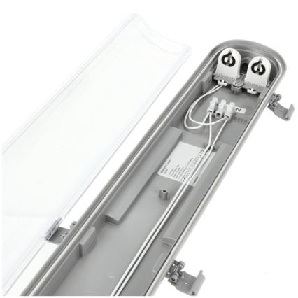 Luminaria técnica LED para tubos T8, 2x G13 / 18 W / 230 V / 6500 K / IP65 / 127 cm