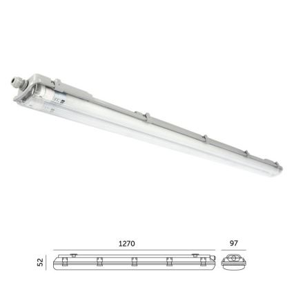 Luminaria técnica LED T8 2xG13/18W/230V 5000K IP65 127 cm