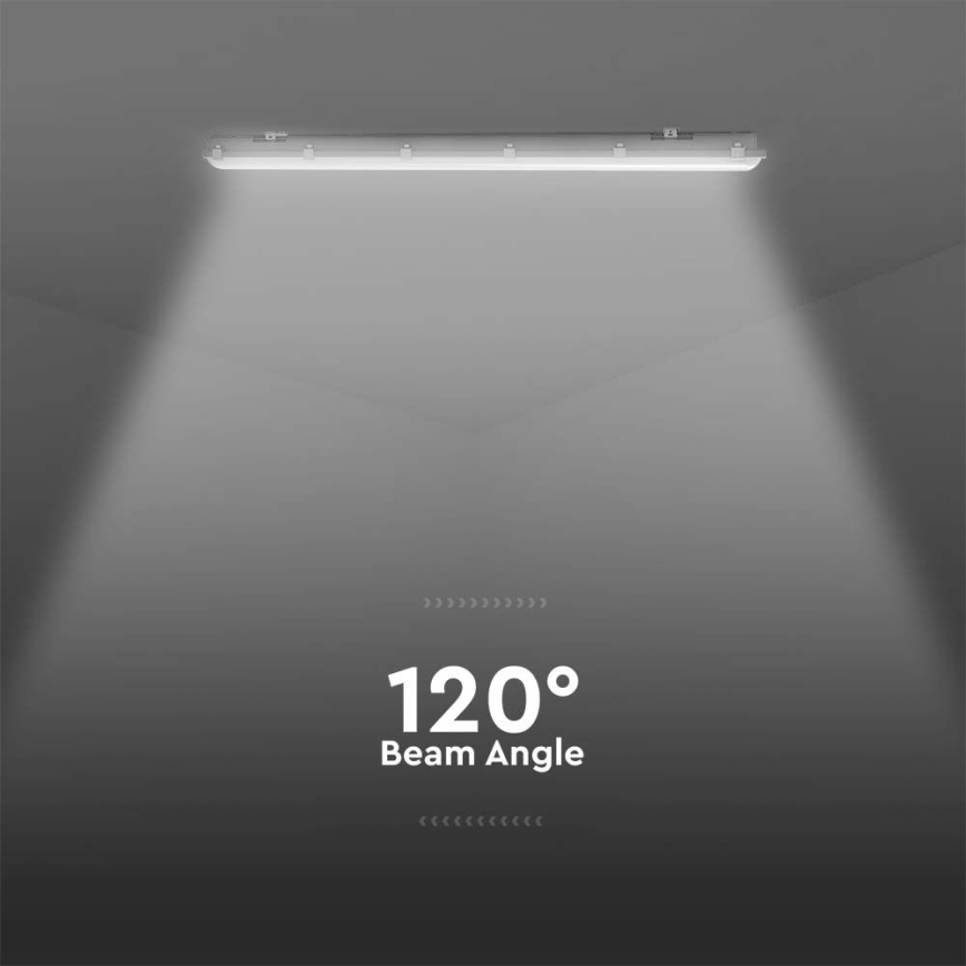 Luminaria técnica fluorescente LED con sensor de movimiento y de crepúsculo LED/48W/230V IP65 4000K 150 cm