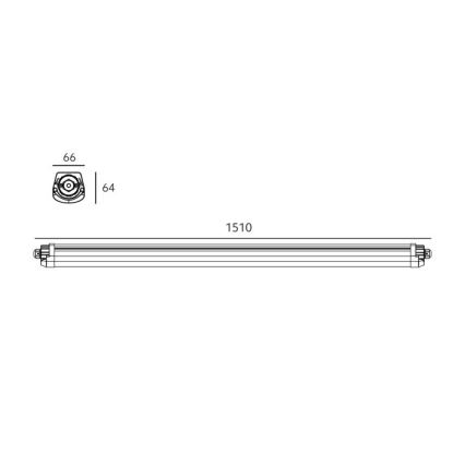 Luminaria técnica LED tipo fluorescente LUMEXO LED/50W/230V 4000K IP65 151 cm