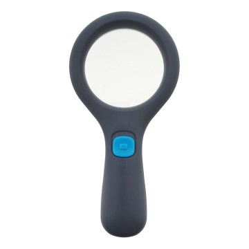 Lupa con aumento 3× e iluminación LED (3 W), alimentada por 2× pilas AAA, IP22