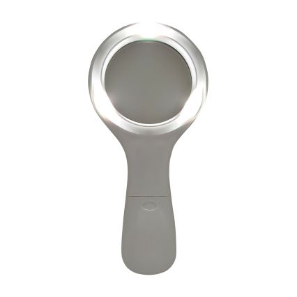 Lupa con aumento 3× e iluminación LED (3 W), alimentada por 2× pilas AAA, IP22