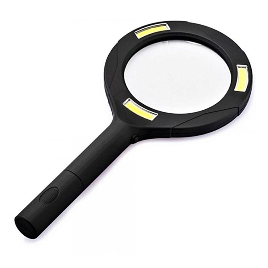 Lupa LED 5×ZOOM con retroiluminación LED/3W/2xAA IP44